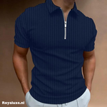 Striped Zip-up Polo | 1+1 GRATIS!