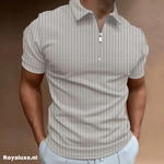 Striped Zip-up Polo | 1+1 GRATIS!